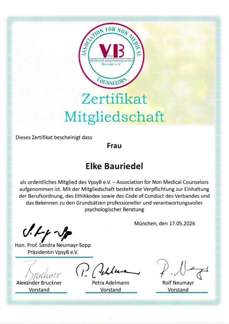 Mitgliedschaft VPSYB